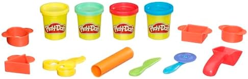 Play-Doh Starter Set 9-Piece Kit with Storage Tote & 4 Modeling Compound Cans, Ages 3+, Presentation May Vary - Image 4