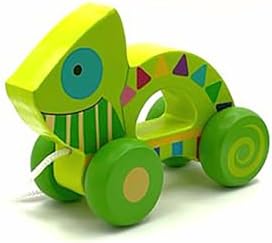 Orange Tree Toys: Pull Along: Chameleon - Wooden Toy, Colorful Wheeled Character, Encourage First Steps, FSC Certified, Toddler & Kids Ages 1+ - Image 5