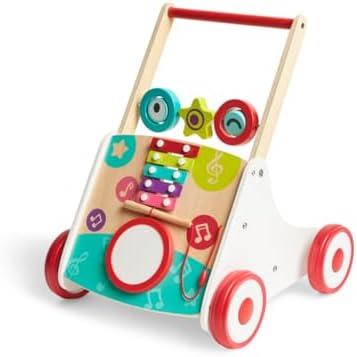 Hape Wooden Push and Pull Music Learning Walker| Multiple Activities Center for Toddlers Ages 10 Months and Up by Unknown