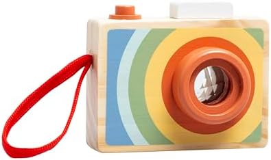 Pearhead Wooden Kaleidoscope Camera Toy, Pretend Play Toddler Toy by Pearhead