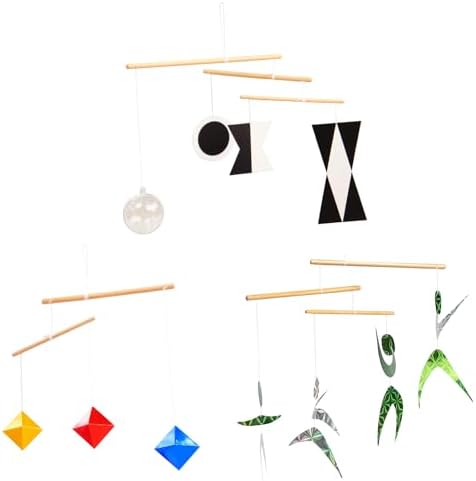 Montessori Mobile Set B - Munari (with Plastic Ball) & Octahedron & Green Dancers by Purgano