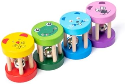Montessori Baby Wooden Hand Bell Rattle Toy by Unknown