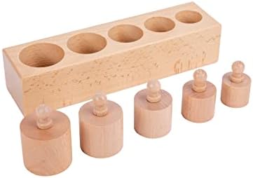 Montessori Toys for Babies 6-12 Months Wooden Knob Log Cylinder Blocks Development Sensory Toys for Toddlers Montessori Baby Games Educational Toys(4 Piece Set) - Image 6
