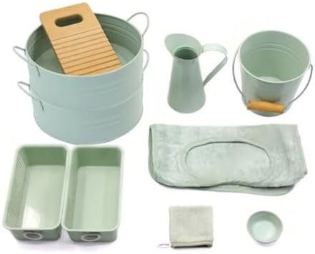 Montessori Cloth Washing Set with Beechwood Board by Unknown