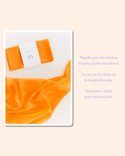 Sarah's Silks Playsilk - 100% Real Silk, Hand Dyed, Bright Colored Play Scarves | Montessori and Waldorf Toys for Dress up, Imaginative, and Pretend Play (35" x 35") - Image 6