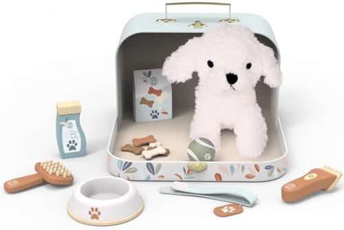 SPEEDY MONKEY My Little Dog Care Suitcase Plush Dog & Accessories Ages 3-6 by SpeedyMonkey