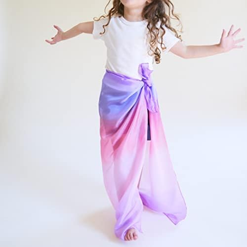Sarah's Silks Enchanted Playsilk, 100% Silk Scarves for Kids and Toddlers, Sensory Toys | Bright Square Scarves, Montessori Waldorf Toys for Imaginative and Pretend Play - Blossom - Image 6