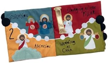 Rosary Quiet Book for Babies and Toddlers - Explore the Mysteries of the Rosary Through Play - Interactive Faith-Based Sensory Learning - Ideal for Family Prayer and Baptism Gifts - Image 3
