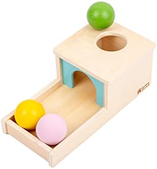 Adena Montessori Wooden Toy for 6-12 Month Baby 3 Balls with Tray, Object Permanence Box Colorful Learning Education Toy for Toddler Kid 1-2 Year Old, Preschool Developmental Girl and Boy Gift by AdenaMontessori