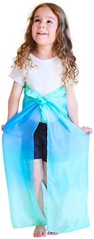 Sarah's Silks Enchanted Playsilk, 100% Silk Scarves for Kids and Toddlers, Sensory Toys | Bright Square Scarves, Montessori Waldorf Toys for Imaginative and Pretend Play - Sea by SarahsSilks
