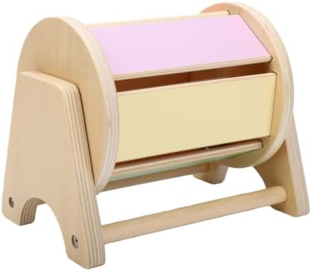 Alomejor Wooden Spinning Drum with Bell for Infant Sensory Development (Spinning Drum) by Alomejor