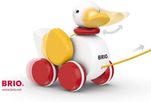 BRIO Infant & Toddler 30323 - Pull Along Duck Wood Baby Toy | Flapping Wings | Engaging Motor Skill Development | Certified Sustainable Wood Materials | Ideal for Kids Ages 1 and Up - Image 5