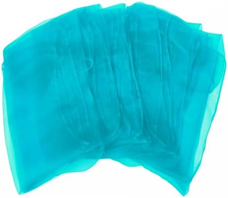 Dance Scarves 12 Pcs Juggling Scarves for Kids Play Silk Scarve for Babies Toddlers Children Movement Learning Education Musical Accessories Colorful Scarfs Magic Tricks Performance (Sky Blue) - Image 2