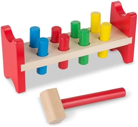 Melissa & Doug Deluxe Wooden Pound-A-Peg Toy with Hammer - FSC Certified by Unknown