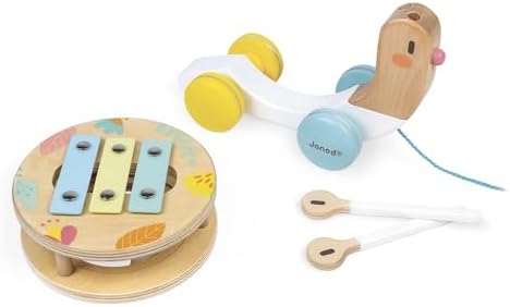 Janod - Pure - Pull Along Snail Wooden Musical Toy - Ages 1+ - Image 5