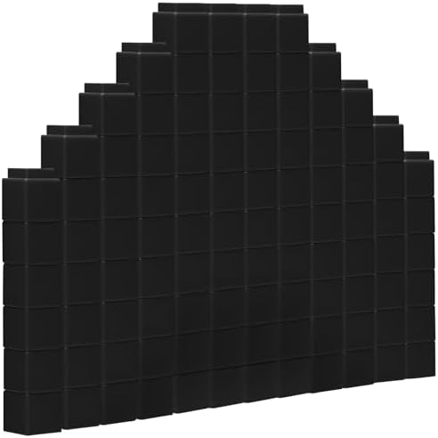 200 Pcs Black Linking Cubes for Math Counting Cubes Manipulatives Plastic Counting Block Manipulative Classroom Learning Supplies for Educational Preschool Activities Boy Girl (Black) by Unknown