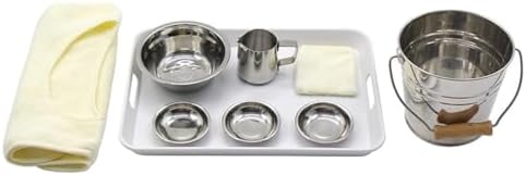 Montessori Daily Life Teaching aid Table Washing Set Practical Life Material for Cleaning Exercise,Complete Set - Image 5