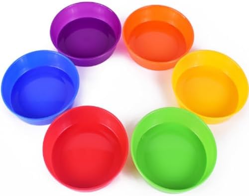 6 Pcs Sorting Bowls for Toddlers, 6 Colors Counting Bowls by Sonwyoung