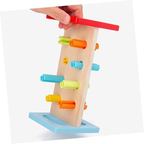 FRCOLOR 2pcs Wooden Hammering Toy Set for Toddlers and Babies - Image 4