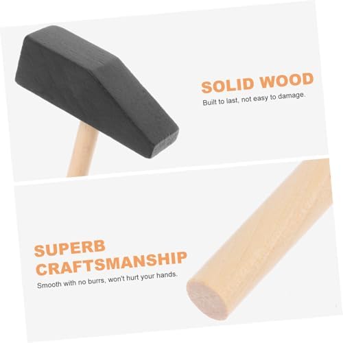 BESPORTBLE 5pcs Mini Wooden Hammer Toy Mallet for Kids Creative Play - Image 3