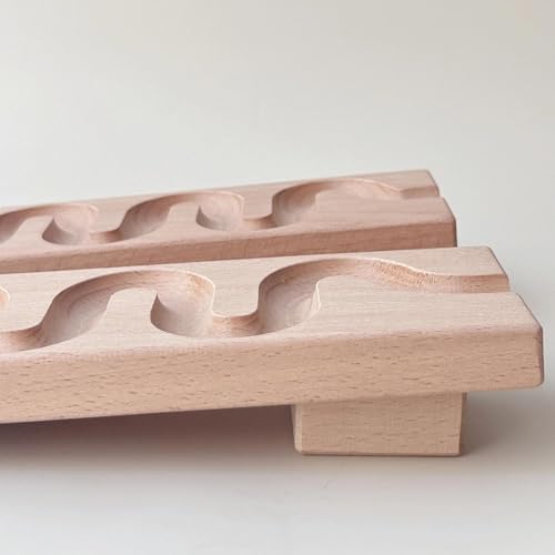 Wooden Marble Run Sensory Toy, DIY Ball Drop Track for Kids Ages 3-5, Fine Motor Skills Learning Gift, Style B - Image 2