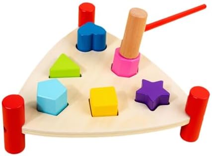 DYNWAVE Wooden Pounding Toy for Toddlers with Hammer, Triangle by DYNWAVE