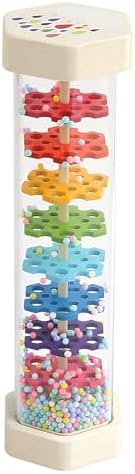WODI Wooden Rain Stick Baby Toys 0-6-12 Months, Montessori Toys for Babies 6-12 Months, Developmental Toys Baby Rattles Infant Musical Instrument Baby Musical Toys for 1 Year Old Toddler Kids Gifts by WODIWOODENTOYS
