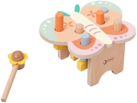 Classic World Wooden Toy Hammer Bench Butterfly for Toddlers - Image 3