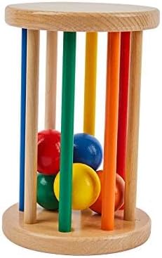 Spinning Drum Toy Play Kit for 6-12 Months Infant,Wooden Spinning Rainbow Baby Toys, Learning & Education Toys for Early Development - Image 5