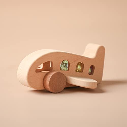 ibwaae Wooden Airplane Toys, Air Transport Vehicles Play Set, Wooden Pull Games, Learning Gift Montessori Toy for Baby Toddler Boys Girls by ibwaae