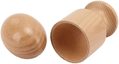 Egg Cup Puzzle Toy, Wooden Grasping Practice Project Fitting Exercise Early Education Toy for Baby Toddler, with Fine Polished No Burr Surface - Image 2
