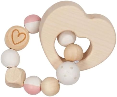 goki 65219 - Grasping Toy Elastic Heart - Trains The Gripping Reflex - Handmade, Made in Germany by GokiToysAmerica