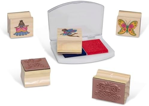 Melissa & Doug Fairy Tale Deluxe Wooden Stamp & Coloring Set - Image 3