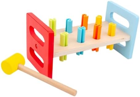 FRCOLOR 2pcs Wooden Hammering Toy Set for Toddlers and Babies by FRCOLOR