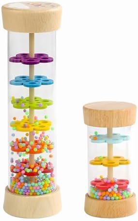 Oneshow Rain Sticks for Kids, Wooden Montessori Toys for Baby 12+ Months by Oneshow