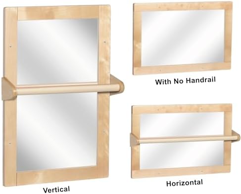Baby Montessori Non-Shatter Sensory Safety Mirror w/ 2 Pull Up Bars - Image 6