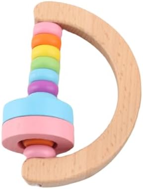 RiToEasysports 4pcs Wooden Baby Rattles Educational Toy Set for Newborns with Bright Colorful Design Beech Wood Grasping Toys Early Learning - Image 7