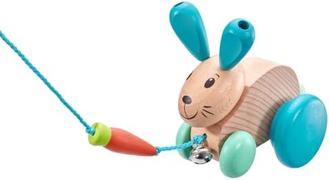 Selecta 62100 Henny Hoppel Pull-Along Wooden Rabbit 13 cm - Image 3