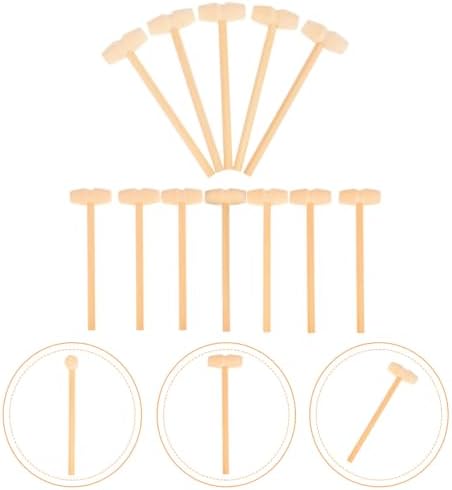 Milisten 12pcs Wood Hammer Toy Mini Mallet for Toddlers Toy Tools Gavel Hand Eye Coordination Manipulation for Boys and Girls - Image 7