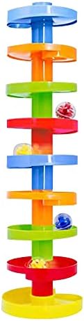 WEofferwhatYOUwant Ball Drop Toy – 14-Piece Expandable STEM Tower Set for Toddlers 9M+ | DIY Bridge, 1.8" Rattle Balls, Stackable Ramps | Safe, Durable Polypropylene | Interactive & Imaginative Play - Image 3