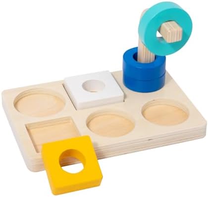 Adena Montessori 5-Shape Stacking Ring Toy, 1-3y - Image 6