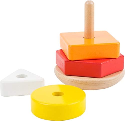 Small Foot Wooden Toys Motor Skills Toy Playset Collection with Pull-Along Zebra, Stacking Tower & Shape Sorting Games Designed for Children 12+ Months, Multi (11106) - Image 3