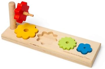 Bigjigs Toys Flower Sorter - Wooden Sorting and Stacking Toy, Educational and Eco-Friendly, Early Learning Activity Montessori Gifts for Babies Toddlers, Made - Image 7
