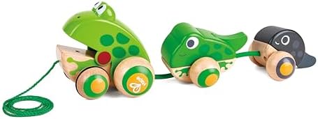 Hape Pull Along Frog Family with Anti-Rollover Wheels, Toddler Push and Pull Toys by Unknown