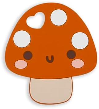 Pearhead Mushroom Silicone Baby Teether, Teething Toy for Babies 0+ Months by Pearhead