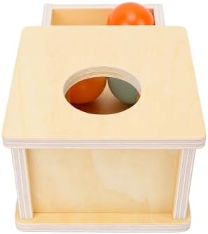Vikye Wooden Object Permanence Box with 3 Balls Ball Drop Toy (Ball Drop - Image 2