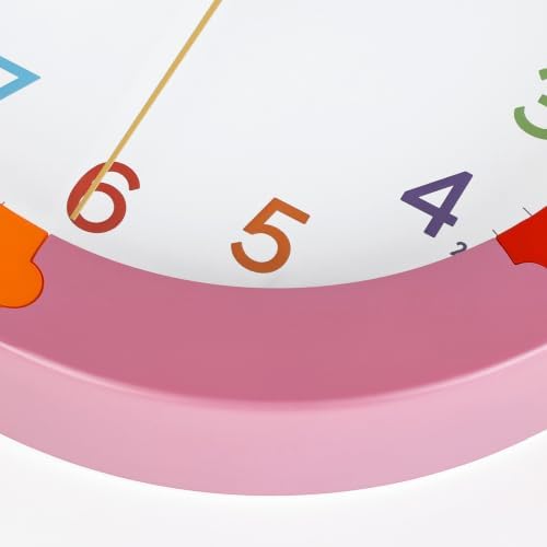 Lafocuse Colorful Kids Wall Clock Learn to Tell Time for Classroom 10 Inch - Image 5
