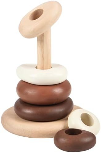 Montessori Eco-Friendly Wooden Stacking Pebbles – 7-Piece Natural Sequencing & Fine Motor Skills Toy for Early Childhood, Sensory Learning & STEM Play - Image 6