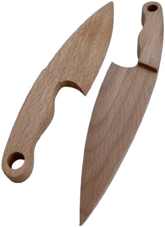 Montessori knife, Kids safe wooden knife, Toddler kitchen knife tool (No color) by Unknown