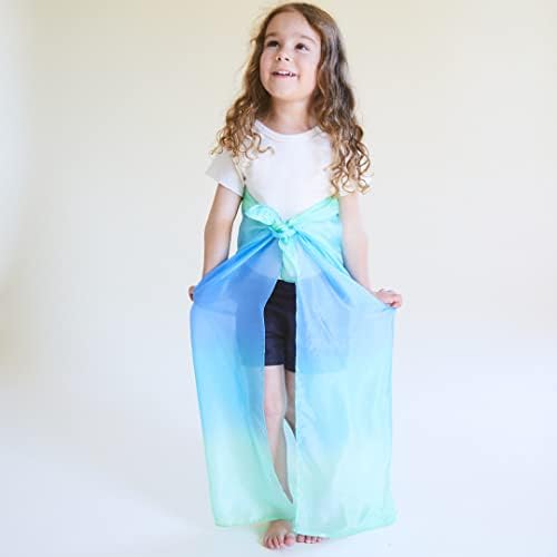 Sarah's Silks Enchanted Playsilk, 100% Silk Scarves for Kids and Toddlers, Sensory Toys | Bright Square Scarves, Montessori Waldorf Toys for Imaginative and Pretend Play - Sea - Image 6